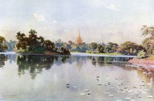 De Shwe Dagon vanuit Dalhousie Park door Robert George Talbot Kelly